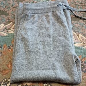 White + Warren Heather Gray Cashmere Knit Pants Sz L